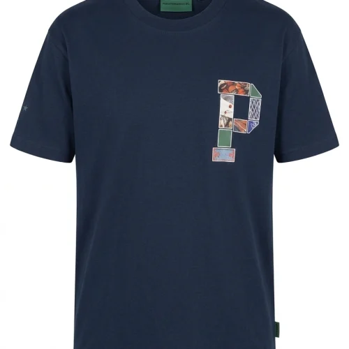 ΜΠΛΕ T-SHIRT ΜΕ ΣΤΑΜΠΑ